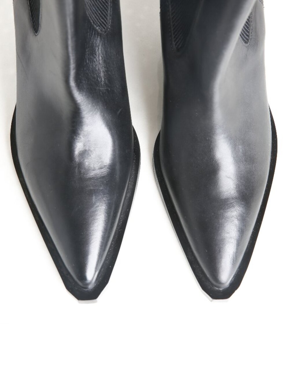 MANGO Tex 100% Leather Block Heel Western Boots - Picture 4 of 14